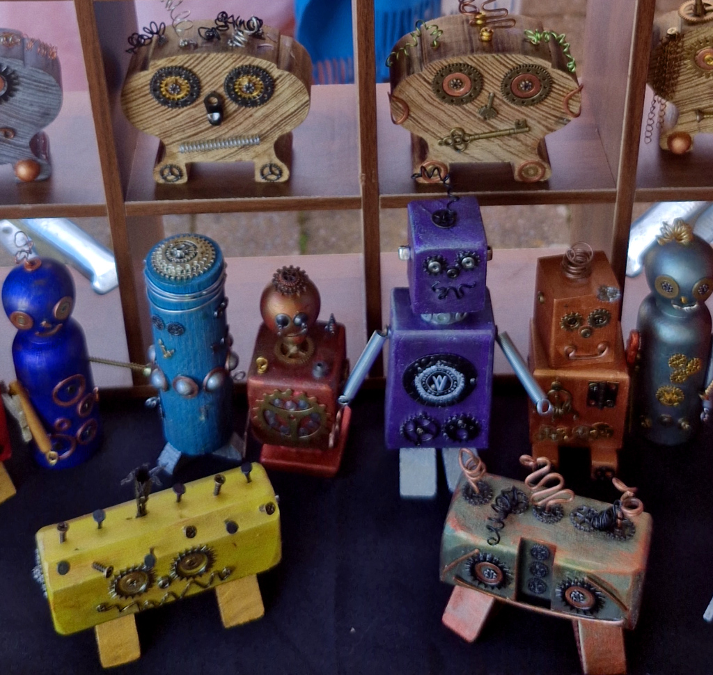 wooden robots