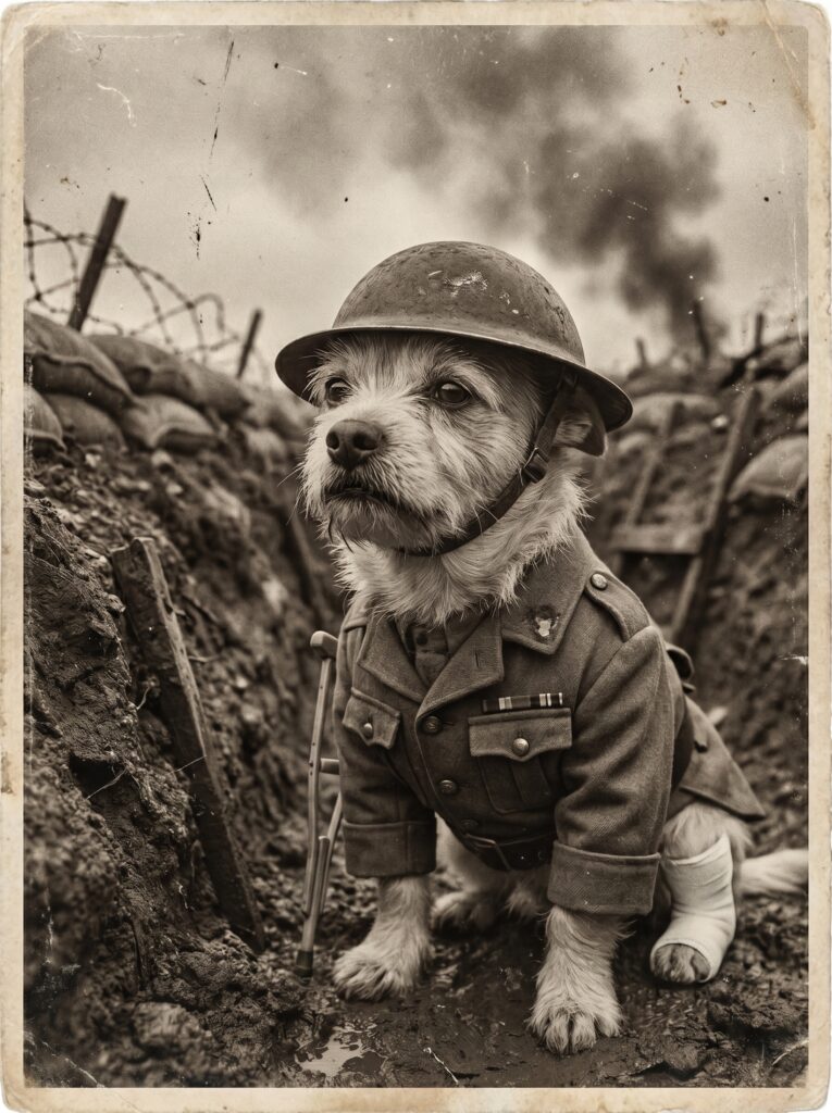 Errol wounded in the trenches of WW1